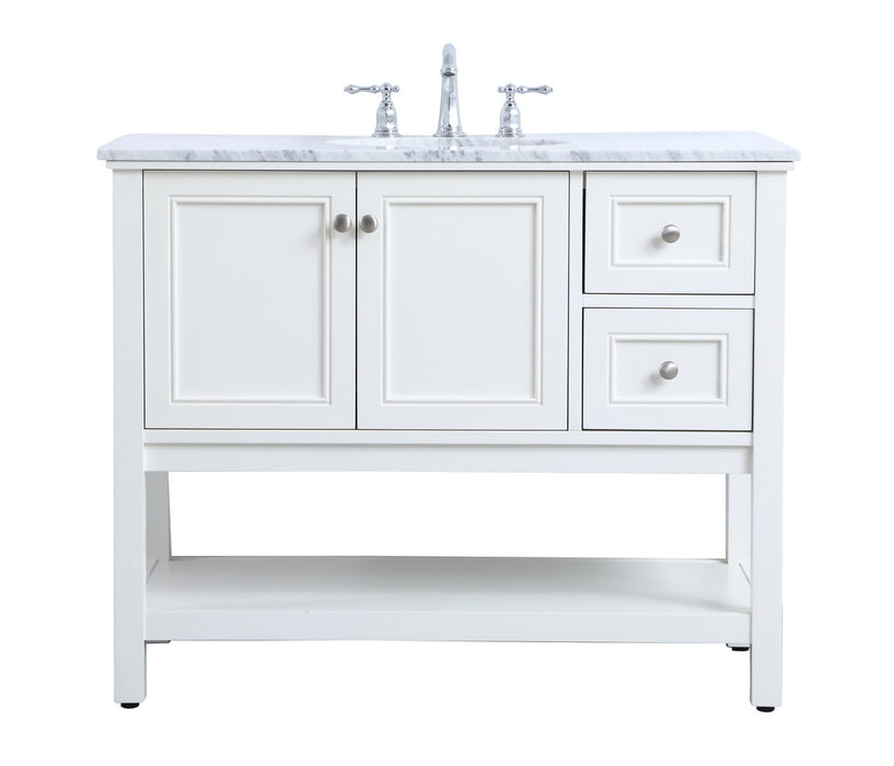Elegant Lighting VF27042WH Single Bathroom Vanity Set, White