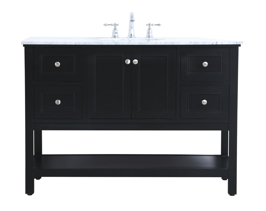 Elegant Lighting VF27048BK Single Bathroom Vanity Set, Black