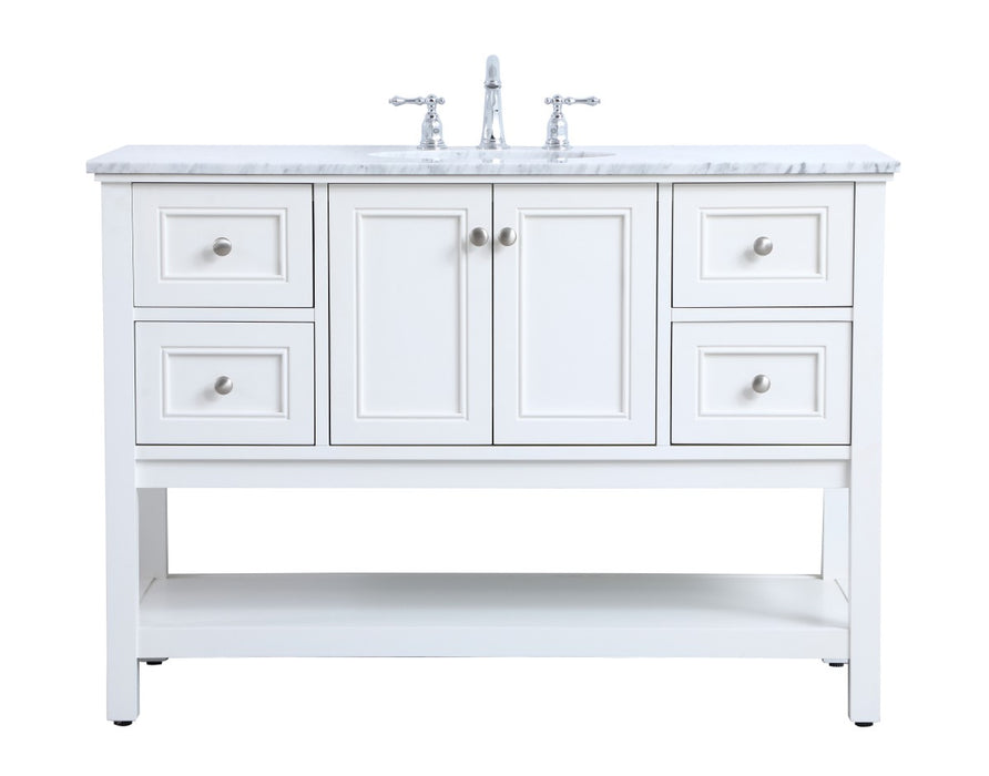 Elegant Lighting VF27048WH Single Bathroom Vanity Set, White