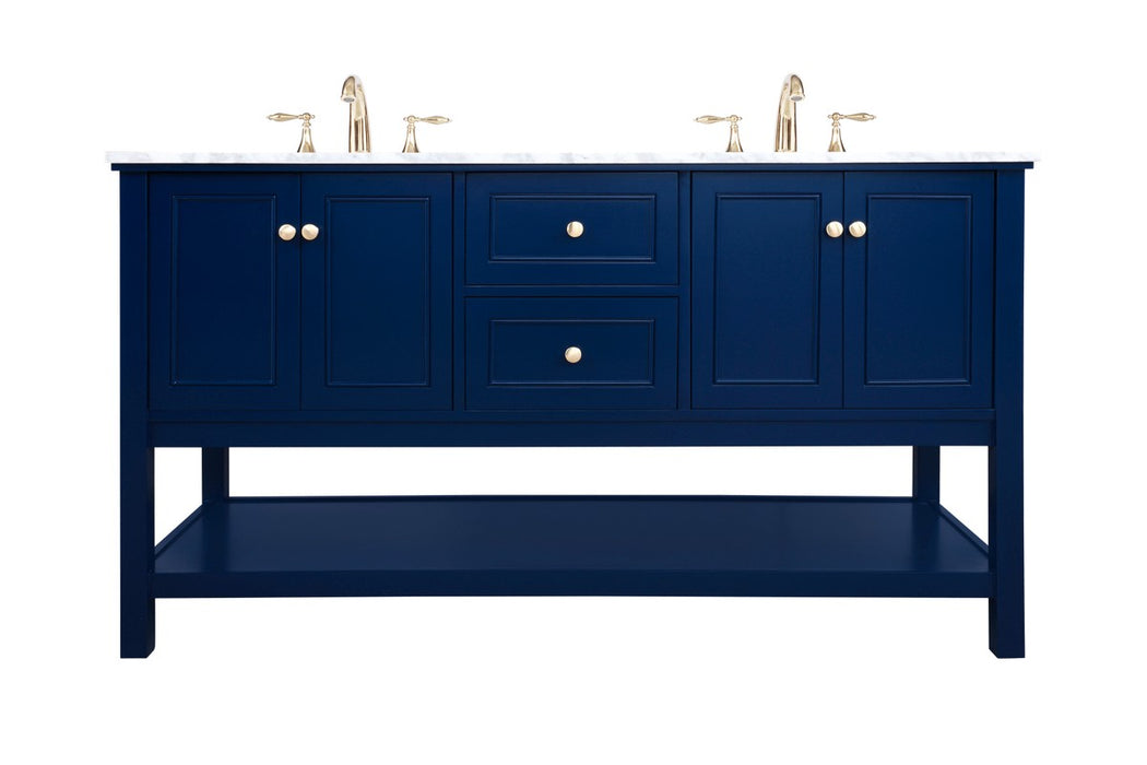 Elegant Lighting VF27060DBL Bathroom Vanity Set, Blue