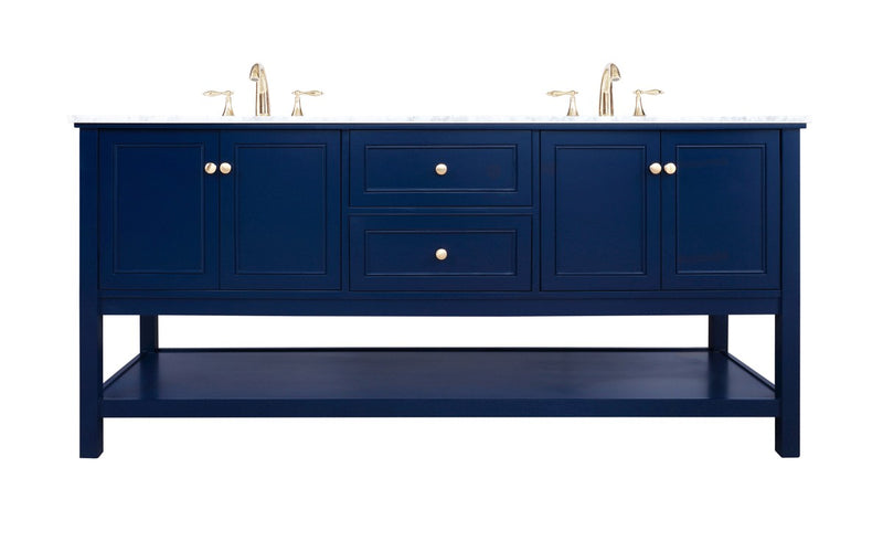 Elegant Lighting VF27072DBL Bathroom Vanity Set, Blue