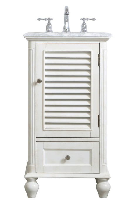 Elegant Lighting VF30519AW Single Bathroom Vanity, antique white