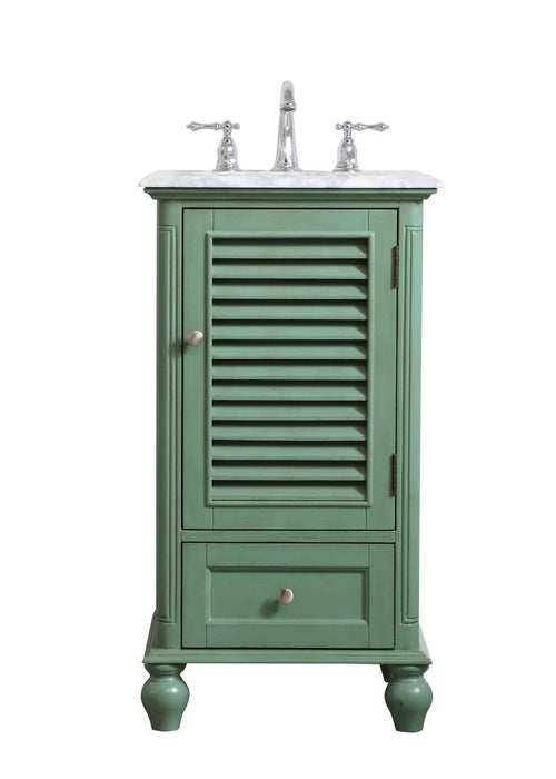 Elegant Lighting VF30519VM Single Bathroom Vanity, vintage mint