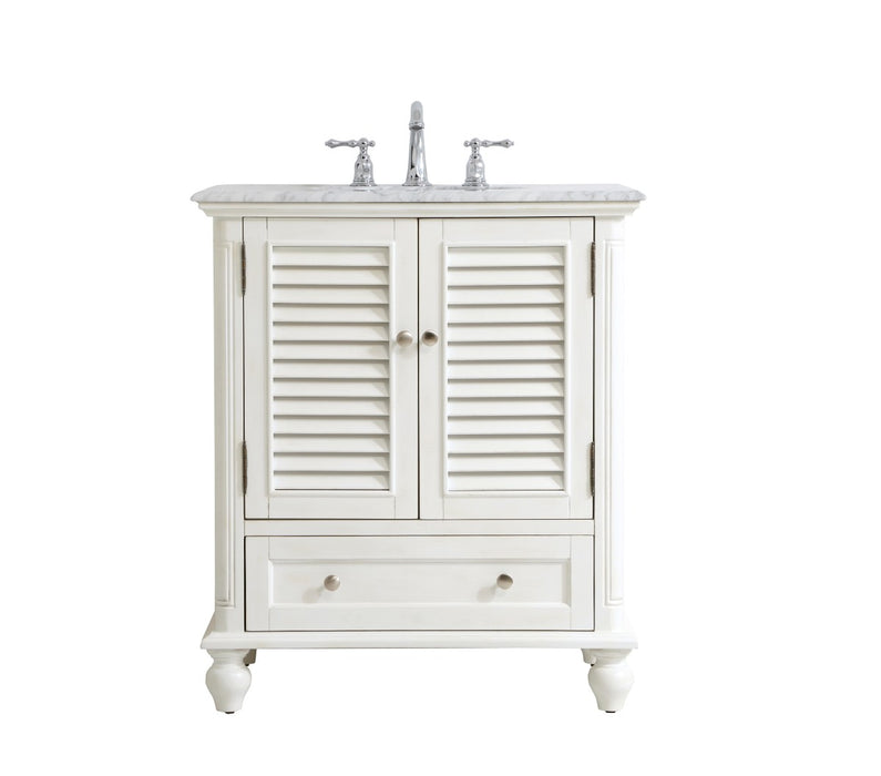 Elegant Lighting VF30530AW Single Bathroom Vanity, antique white