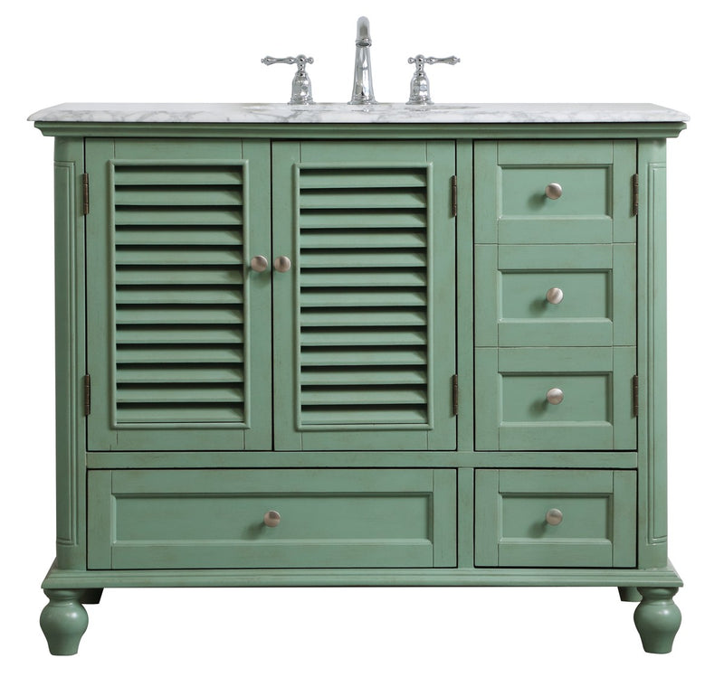Elegant Lighting VF30542VM Single Bathroom Vanity, vintage mint