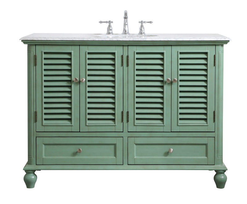 Elegant Lighting VF30548VM Single Bathroom Vanity, vintage mint