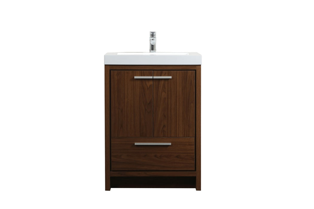 Elegant Lighting VF46024MWT Bathroom Vanity Set, Walnut