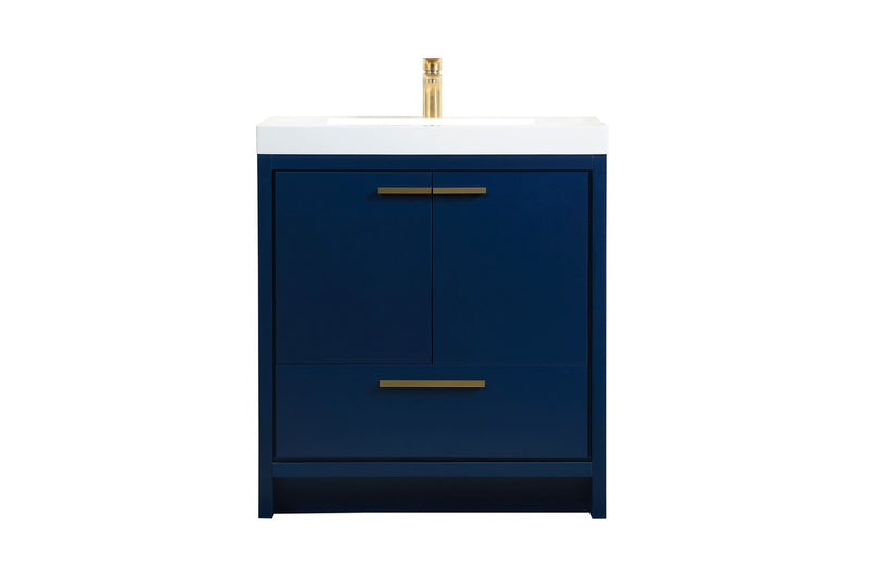 Elegant Lighting VF46030MBL Bathroom Vanity Set, Blue