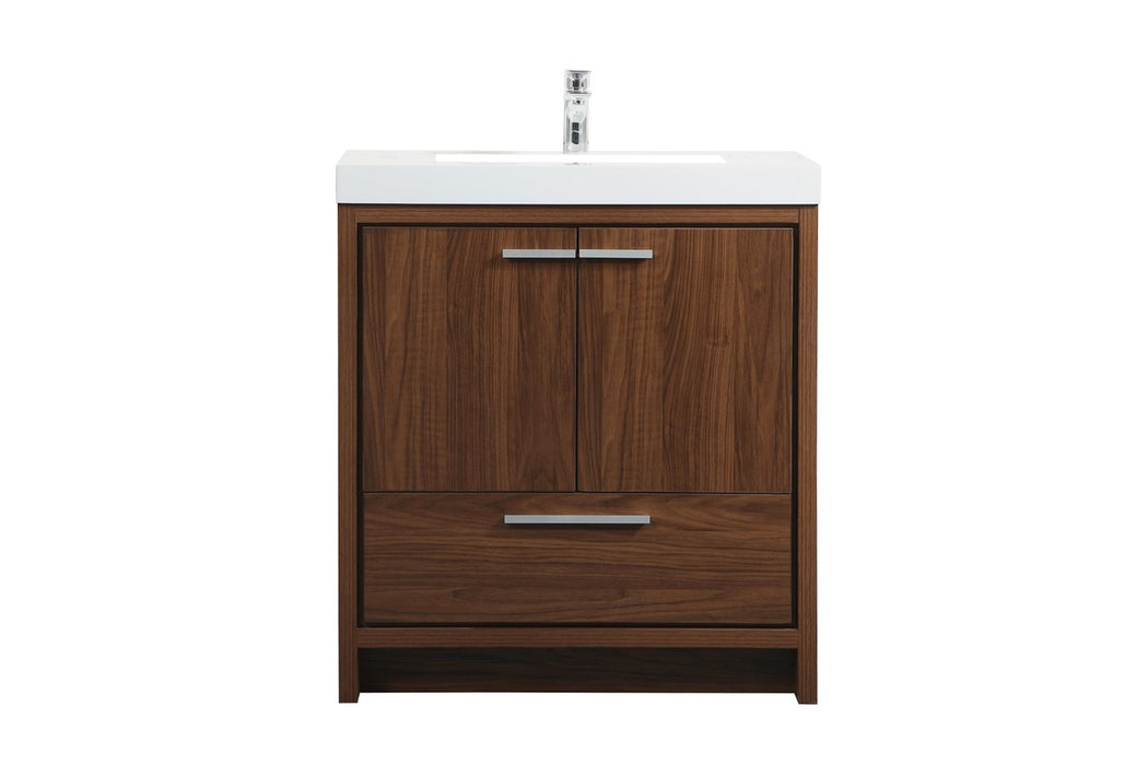 Elegant Lighting VF46030MWT Bathroom Vanity Set, Walnut