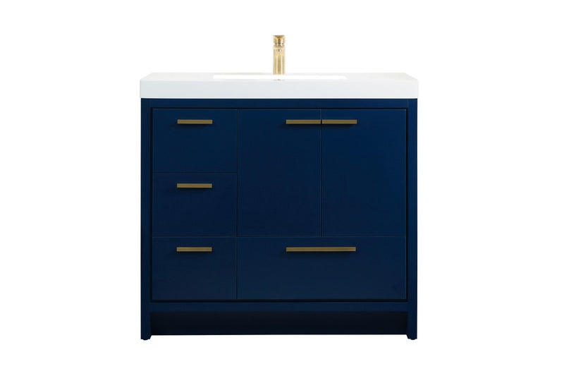 Elegant Lighting VF46036MBL Bathroom Vanity Set, Blue