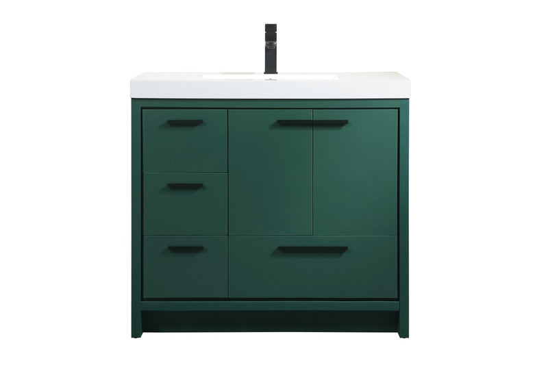 Elegant Lighting VF46036MGN Bathroom Vanity Set, Green