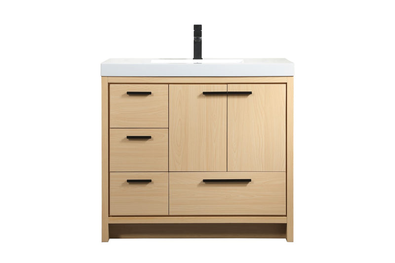 Elegant Lighting VF46036MMP Bathroom Vanity Set, Maple