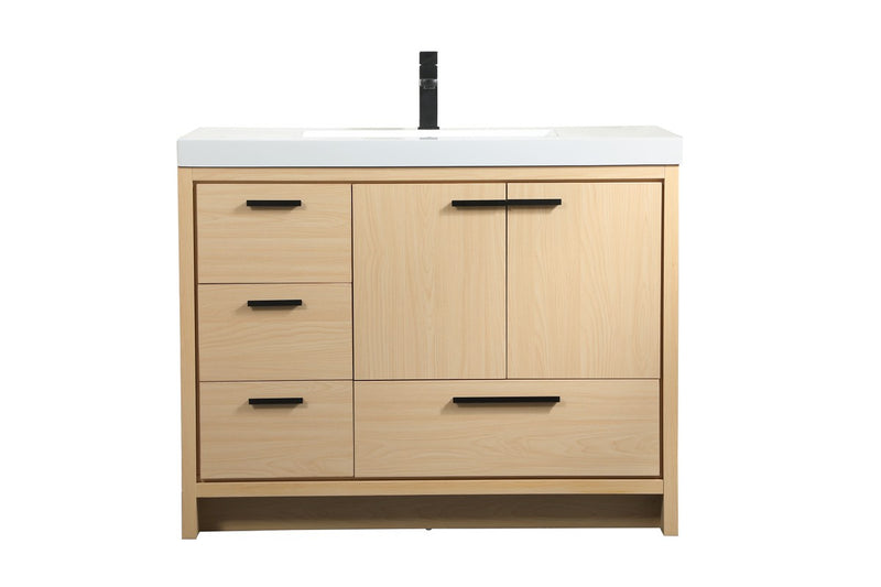Elegant Lighting VF46042MMP Bathroom Vanity Set, Maple