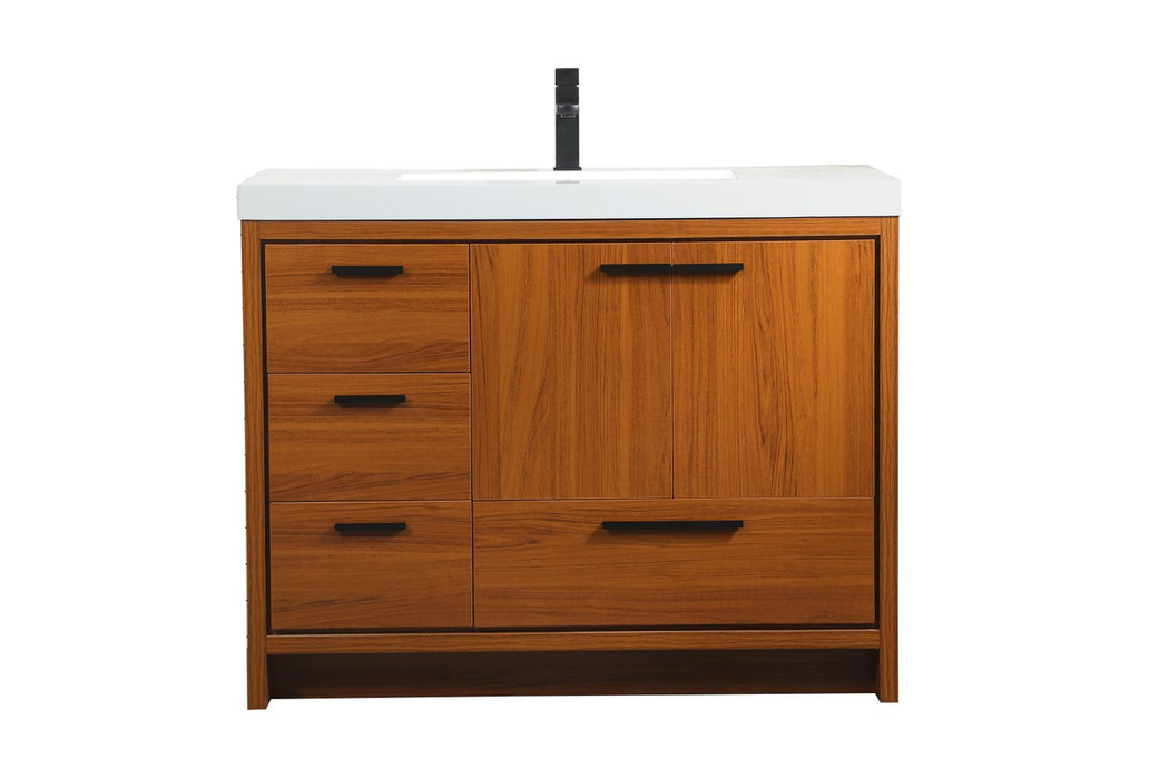 Elegant Lighting VF46042MTK Bathroom Vanity Set, Teak