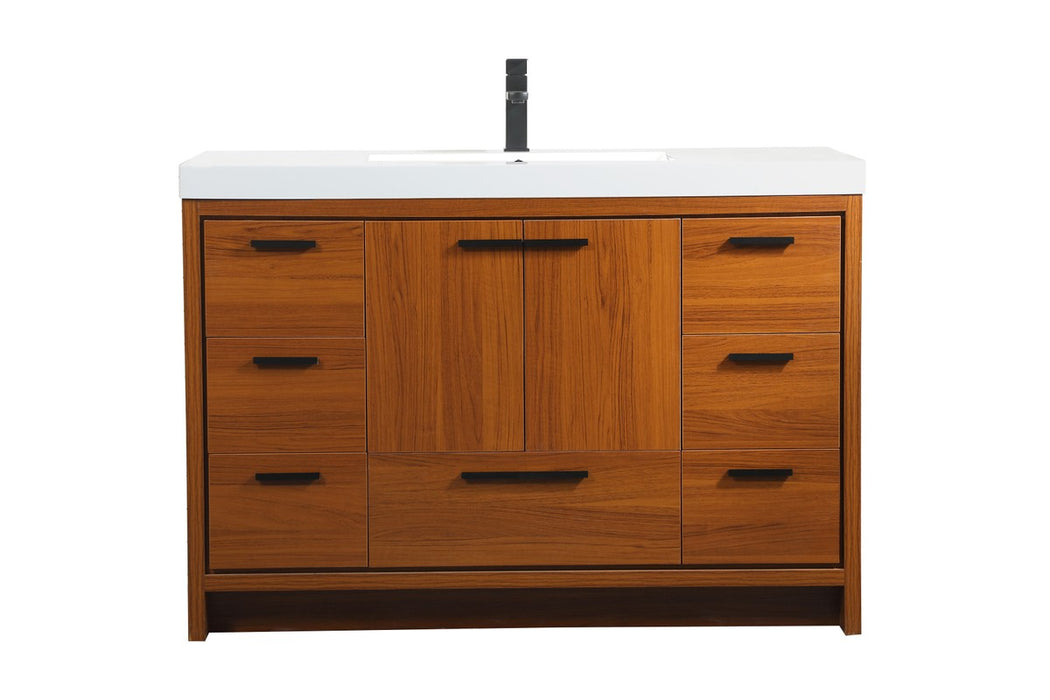 Elegant Lighting VF46048MTK Bathroom Vanity Set, Teak
