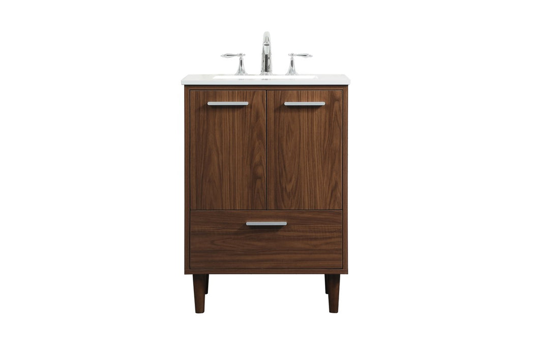 Elegant Lighting VF47024MWT Vanity Sink Set, Walnut