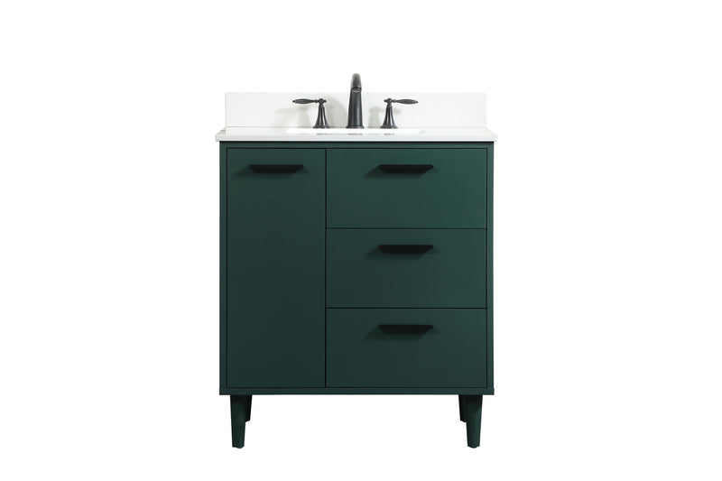 Elegant Lighting VF47030MGN-BS Vanity Sink Set, Green