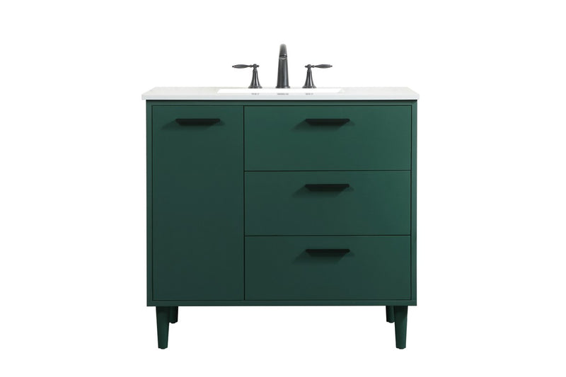 Elegant Lighting VF47036MGN Vanity Sink Set, Green