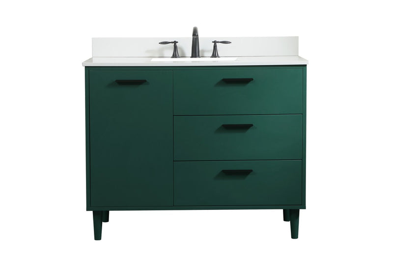 Elegant Lighting VF47042MGN-BS Vanity Sink Set, Green