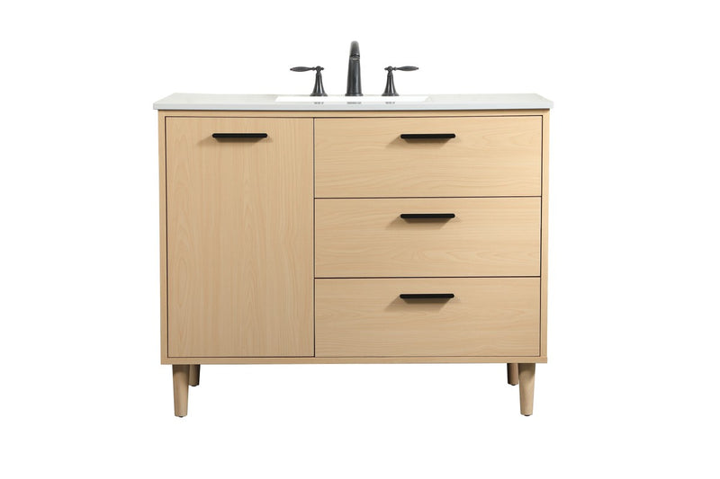 Elegant Lighting VF47042MMP Vanity Sink Set, Maple