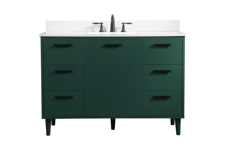 Elegant Lighting VF47048MGN-BS Vanity Sink Set, Green