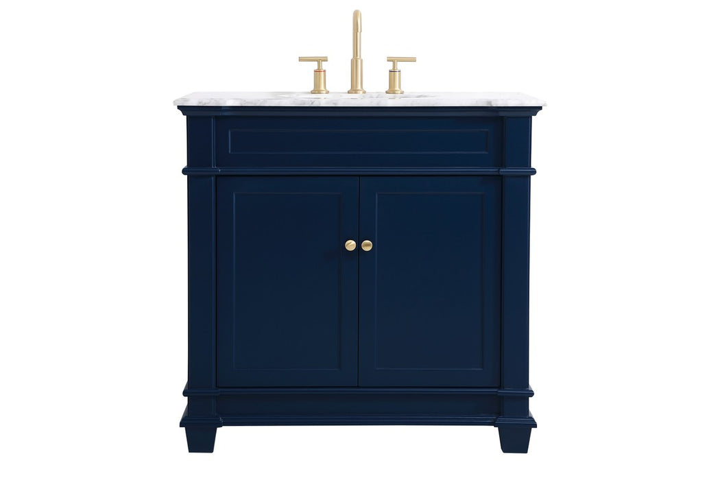 Elegant Lighting VF50036BL Bathroom Vanity Set, Blue