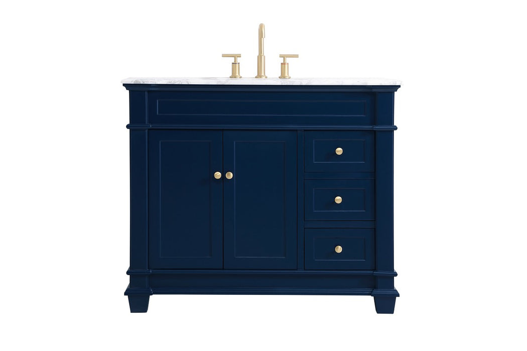 Elegant Lighting VF50042BL Bathroom Vanity Set, Blue