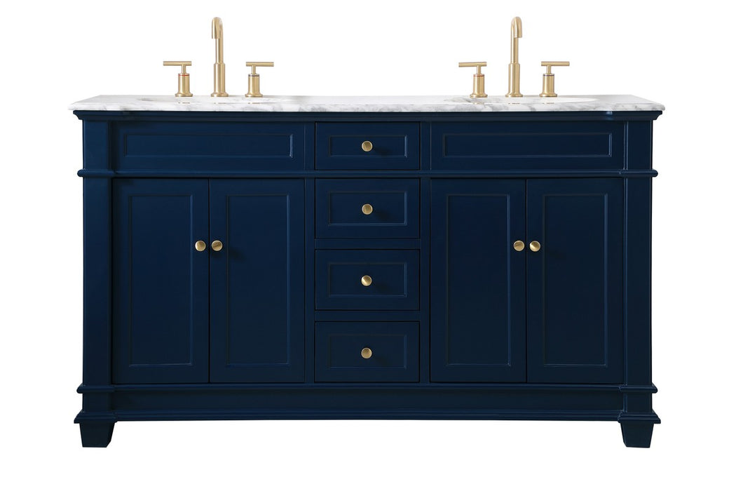 Elegant Lighting VF50060DBL Bathroom Vanity Set, Blue
