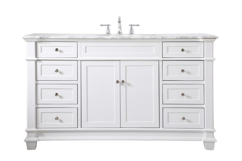 Elegant Lighting VF50060WH Bathroom Vanity Set, White