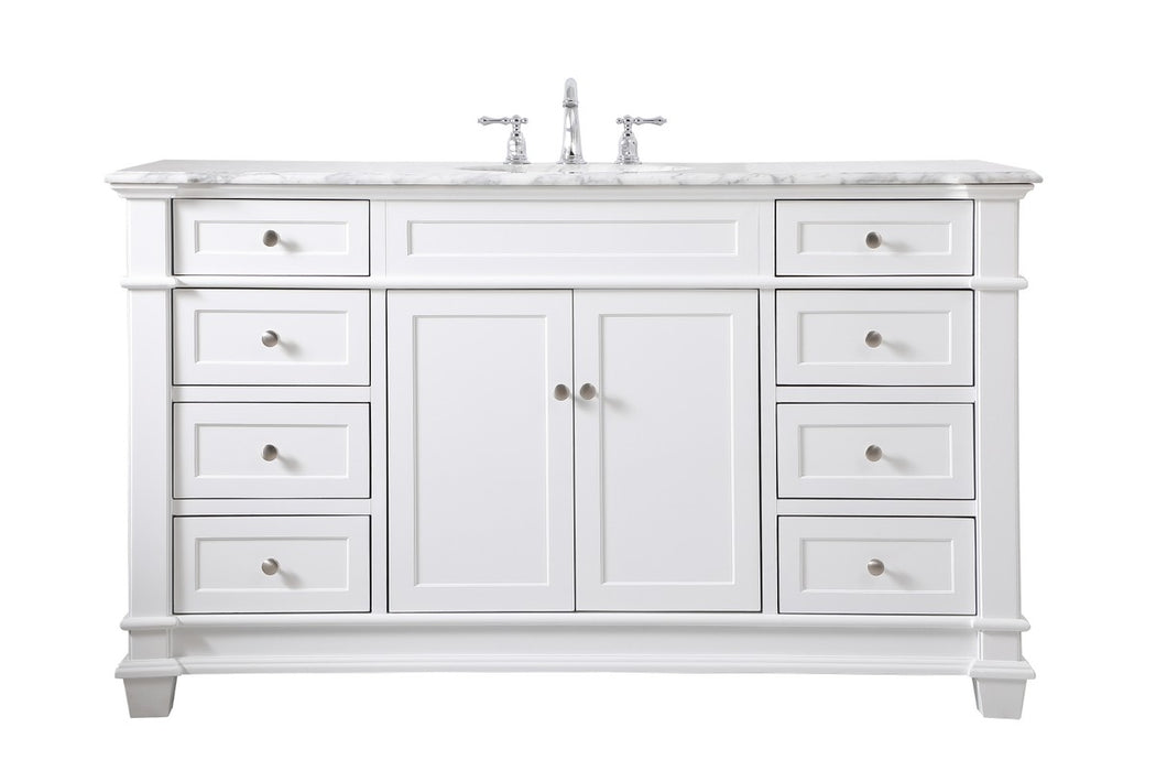 Elegant Lighting VF50060WH Bathroom Vanity Set, White