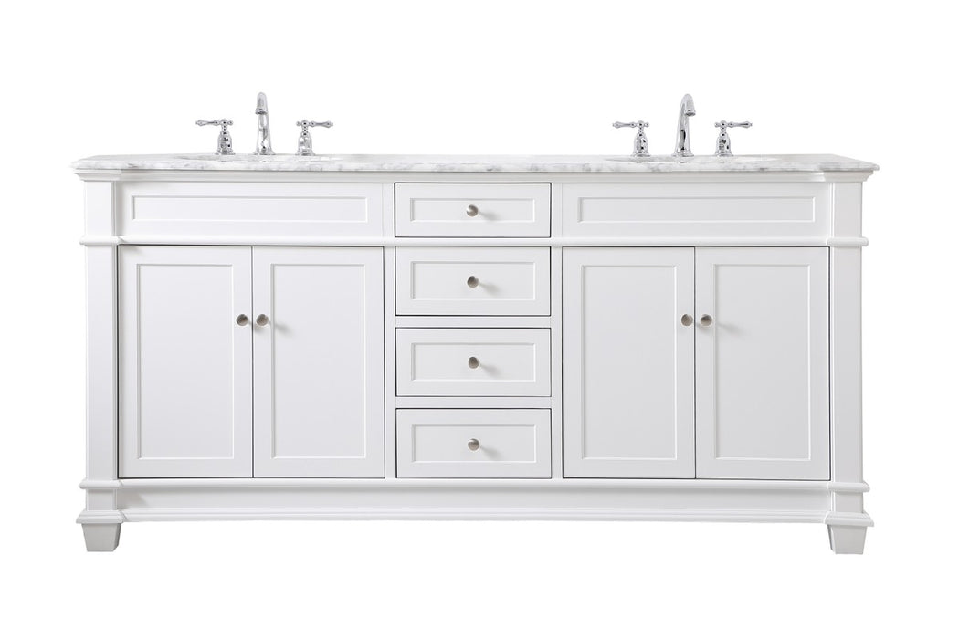 Elegant Lighting VF50072DWH Bathroom Vanity Set, White