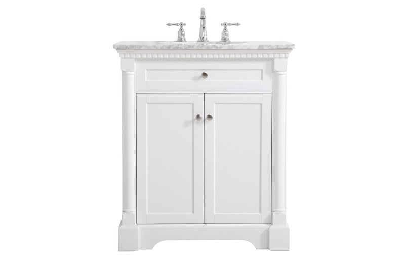 Elegant Lighting VF53030WH Bathroom Vanity Set, White