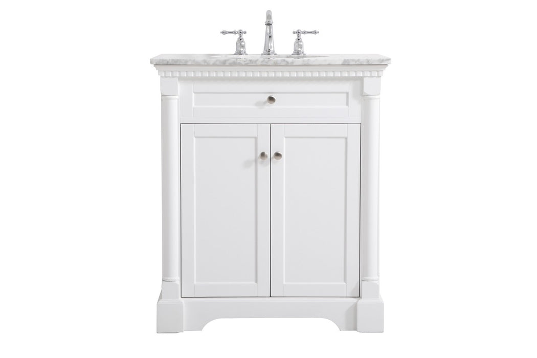 Elegant Lighting VF53030WH Bathroom Vanity Set, White