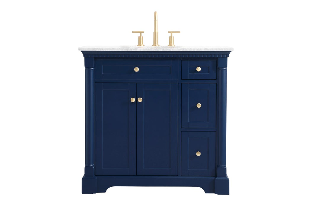 Elegant Lighting VF53036BL Bathroom Vanity Set, Blue