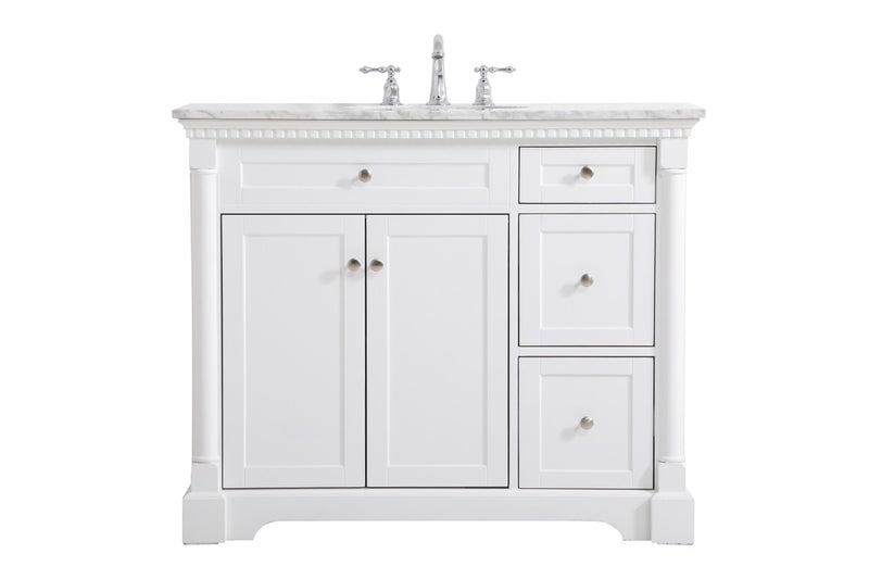 Elegant Lighting VF53042WH Bathroom Vanity Set, White