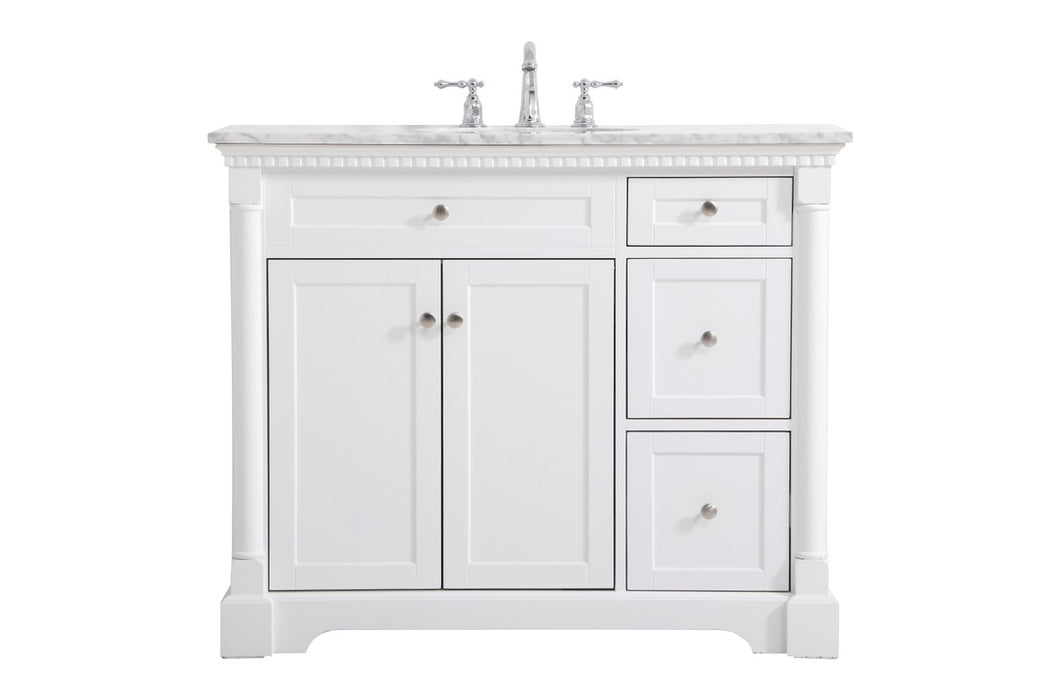 Elegant Lighting VF53042WH Bathroom Vanity Set, White