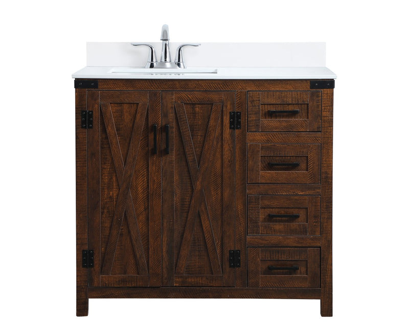 Elegant Lighting VF90236EX-BS Bathroom Vanity Set, Expresso