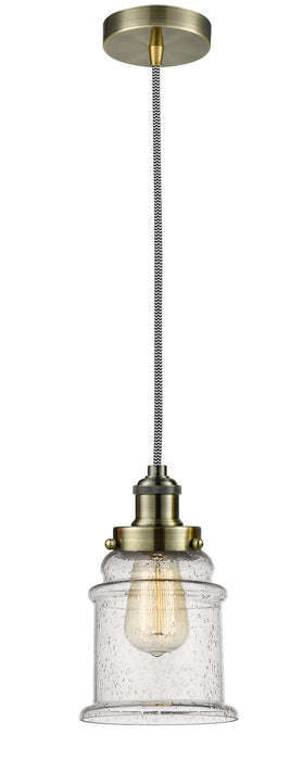 Innovations 100AB-10BW-1H-AB-G184 One Light Mini Pendant, Antique Brass