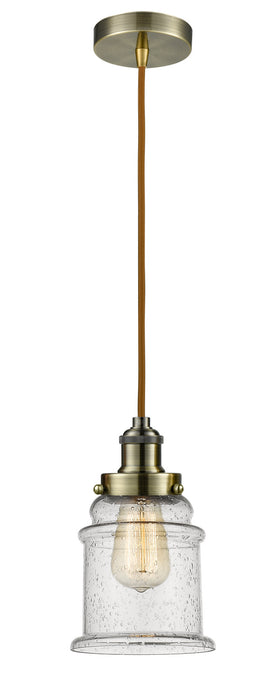 Innovations 100AB-10CR-1H-AB-G184 One Light Mini Pendant, Antique Brass