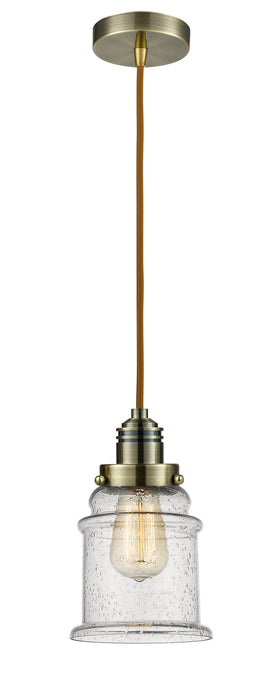 Innovations 100AB-10CR-2H-AB-G184 One Light Mini Pendant, Antique Brass