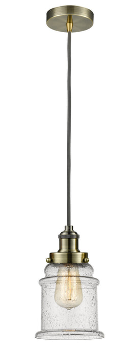 Innovations 100AB-10GY-1H-AB-G184 One Light Mini Pendant, Antique Brass