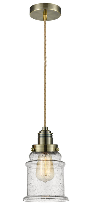 Innovations 100AB-10RE-2H-AB-G184 One Light Mini Pendant, Antique Brass