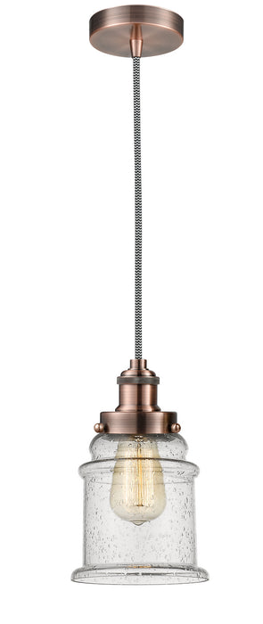 Innovations 100AC-10BW-1H-AC-G184 One Light Mini Pendant, Antique Copper