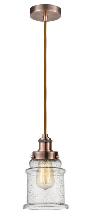 Innovations 100AC-10CR-1H-AC-G184 One Light Mini Pendant, Antique Copper