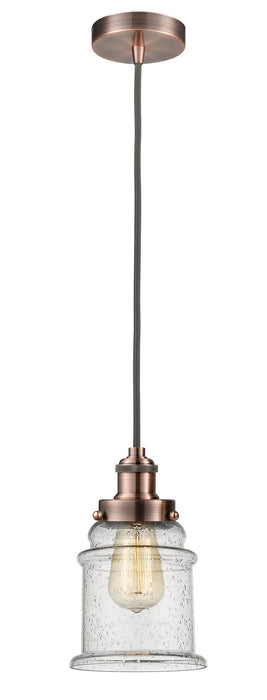 Innovations 100AC-10GY-1H-AC-G184 One Light Mini Pendant, Antique Copper