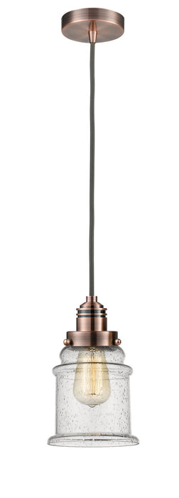 Innovations 100AC-10GY-2H-AC-G184 One Light Mini Pendant, Antique Copper