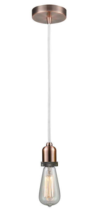 Innovations 100AC-10W-0AC One Light Mini Pendant, Antique Copper