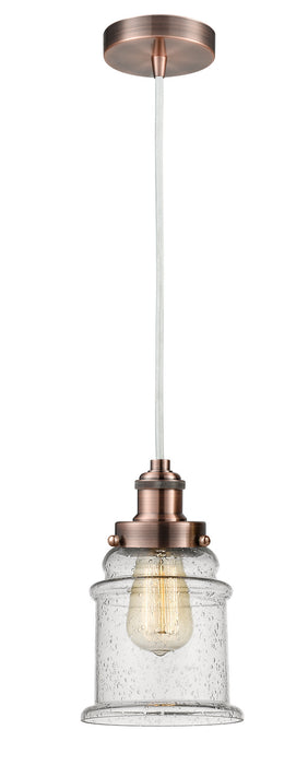 Innovations 100AC-10W-1H-AC-G184 One Light Mini Pendant, Antique Copper