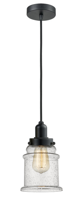 Innovations 100BK-10BK-0H-BK-G184 One Light Mini Pendant, Matte Black