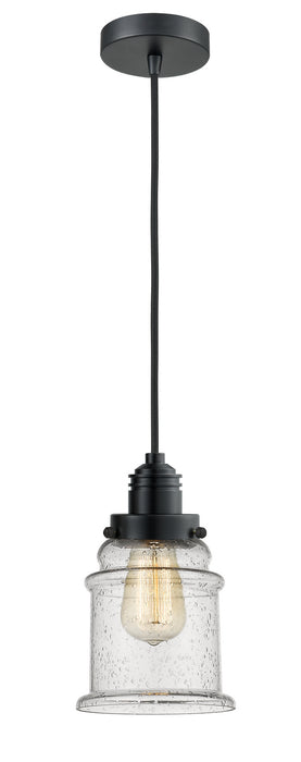 Innovations 100BK-10BK-2H-BK-G184 One Light Mini Pendant, Matte Black